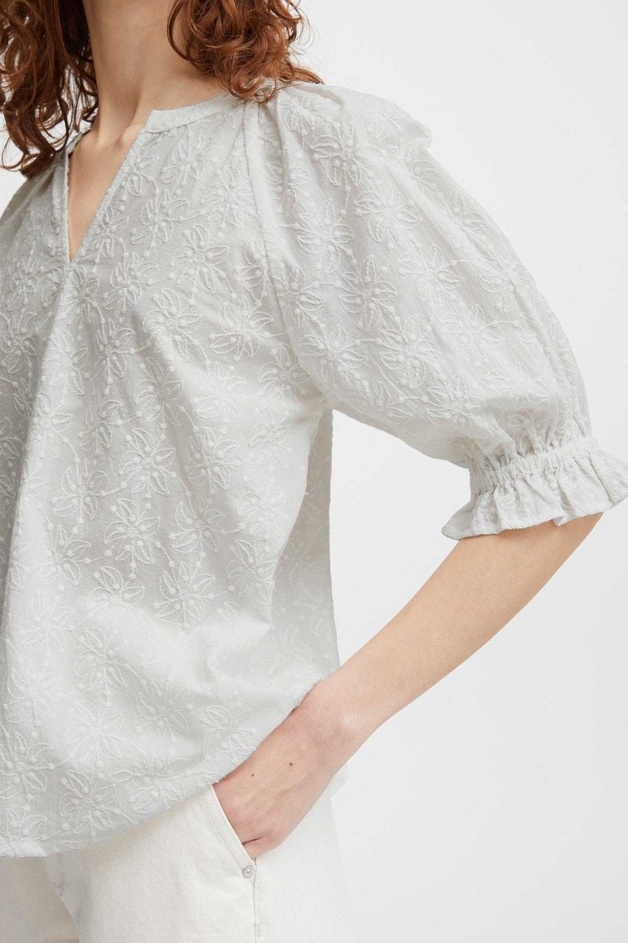 Tops & Blouses | B.Young Bygenna White Cotton Blouse