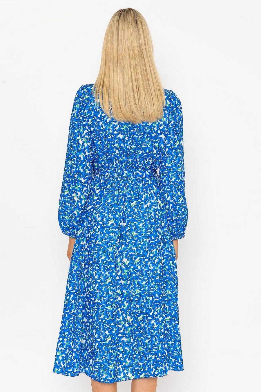 Dresses & Jumpsuits | Pala D'oro Sinead Midi Dress In Blue Print