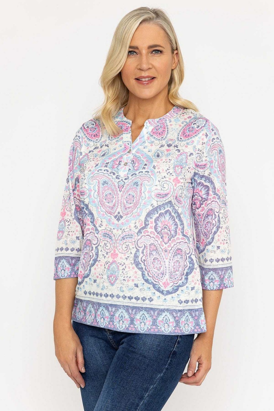 Tops & Blouses | Voulez Vous Printed Plaquet Top In Pink