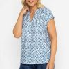 Tops & Blouses | Voulez Vous Printed Blue Jersey Top