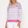 Tops & Blouses | Voulez Vous Printed Breton Top In Pink