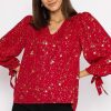 Tops & Blouses | Rowen Avenue Star Print Blouse In Red