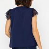 Tops & Blouses | Rowen Avenue Lace Cap Sleeve Top In Navy