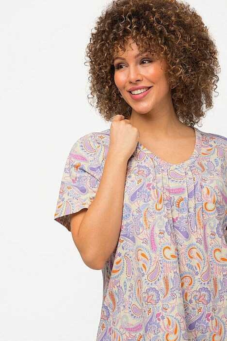 Tops & Blouses | Ulla Popken Pastel Paisley Print Top In Multi