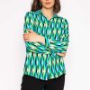 Tops & Blouses | Rowen Avenue Viscose Shirt In Green Print