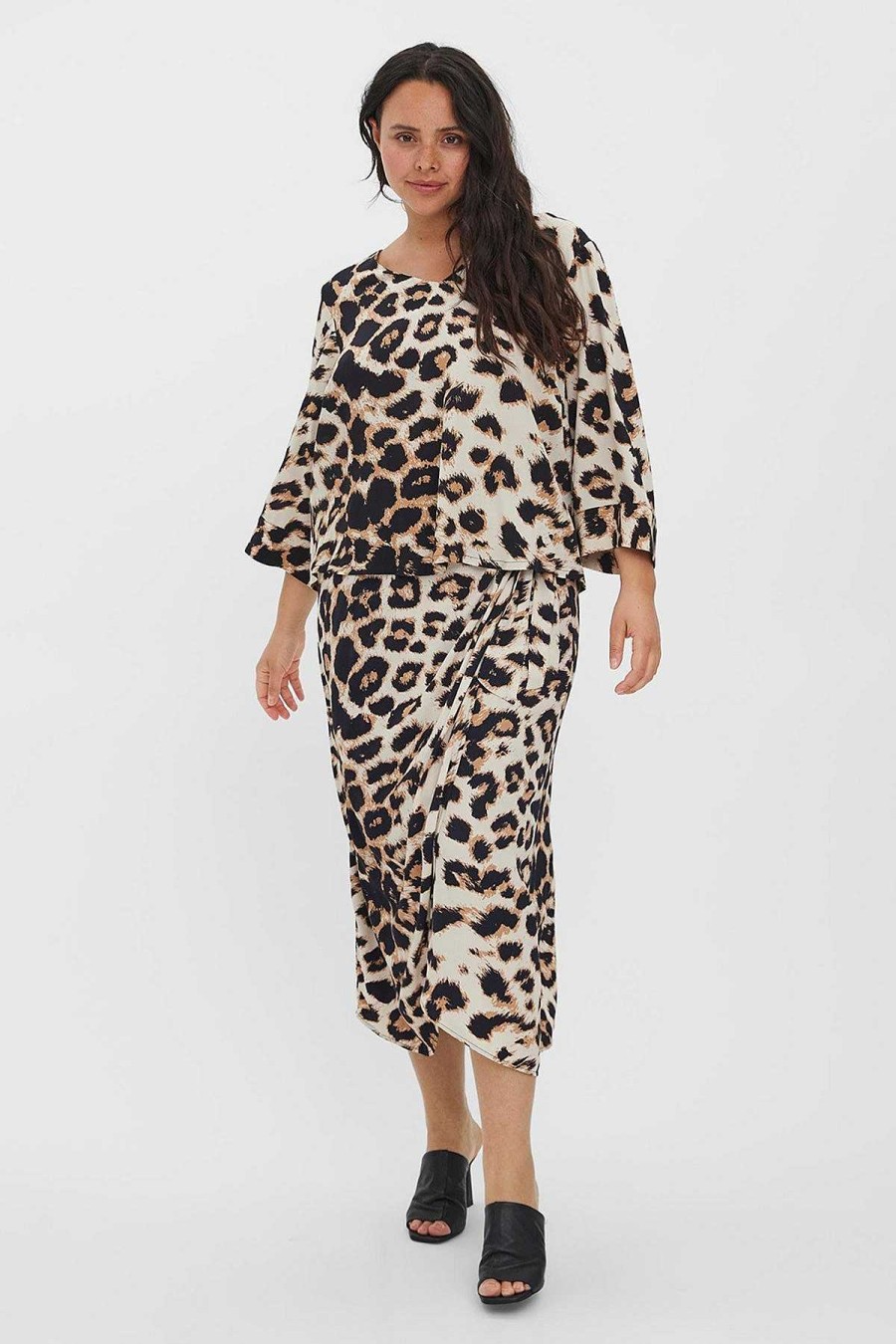 Tops & Blouses | Vero Moda Curve Curve - Ulina V-Neck Blouse In Animal Print