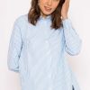 Tops & Blouses | Kelly & Grace Weekend Longline Stripe Shirt In Blue