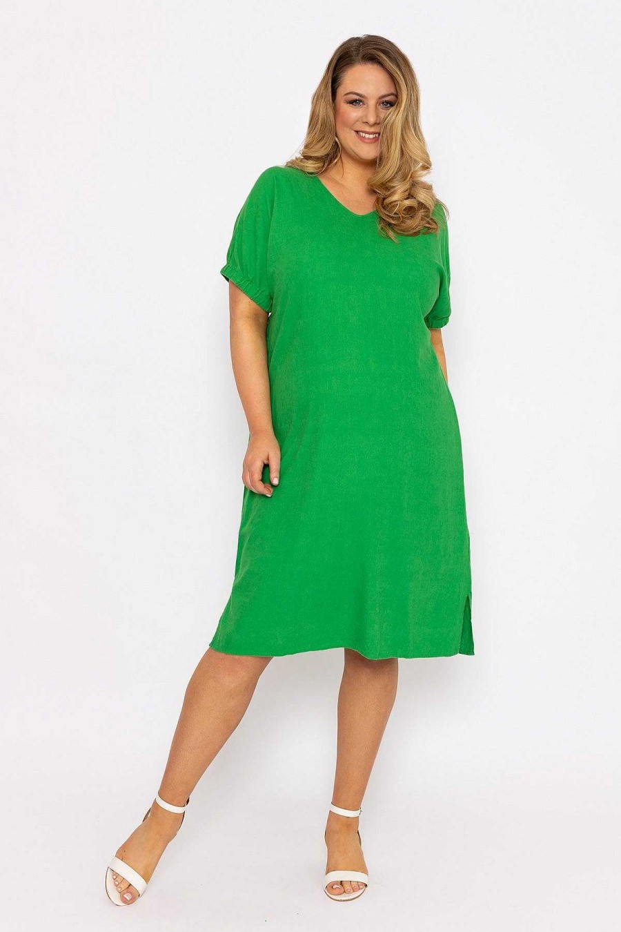 Dresses & Jumpsuits | Ulla Popken Green Viscose Dress