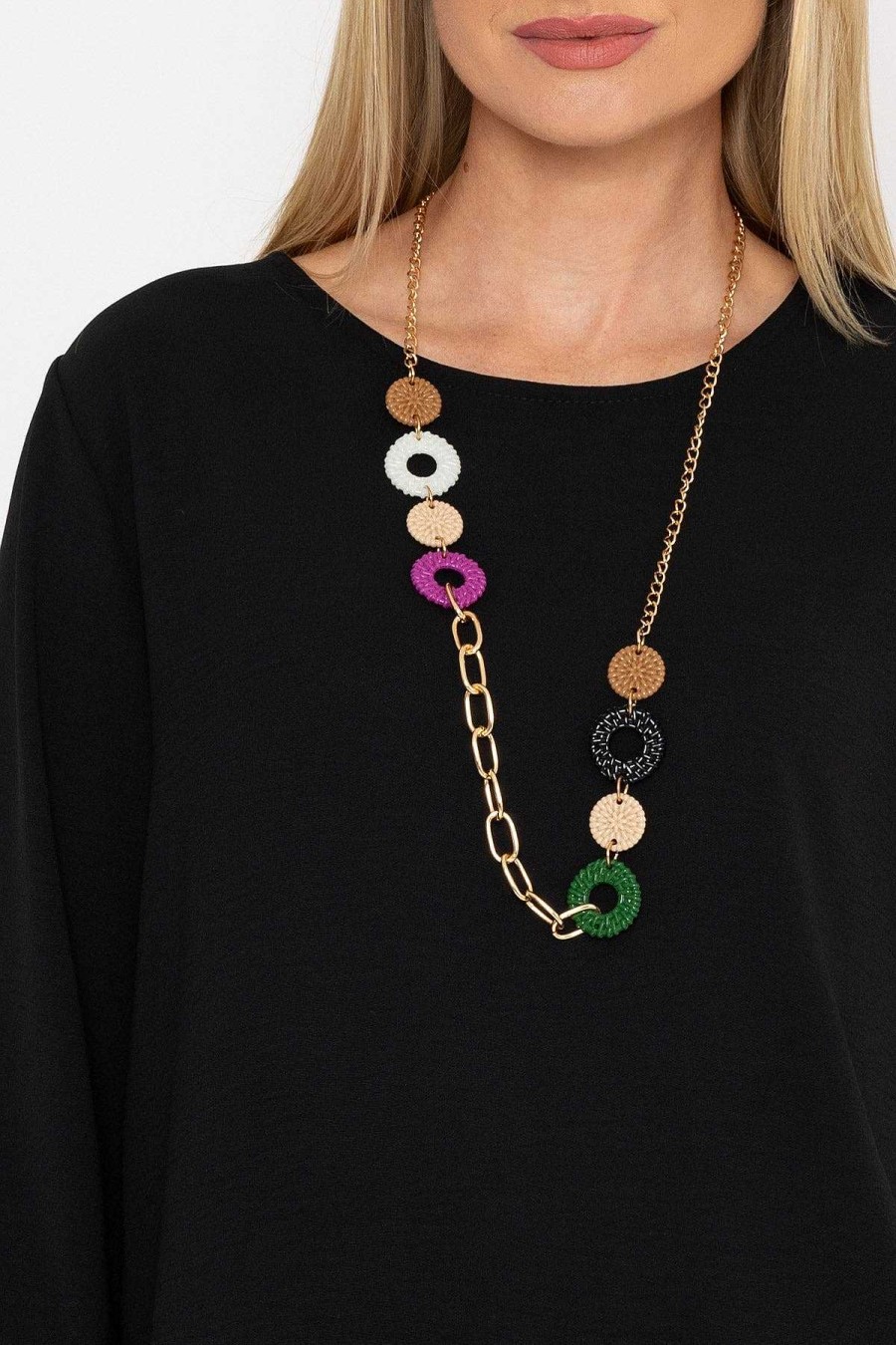 Tops & Blouses | Pala D'oro Black Top With Necklace