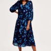 Dresses & Jumpsuits | Cks Fashion Duco Pleated Midi Dress In Dark Blue