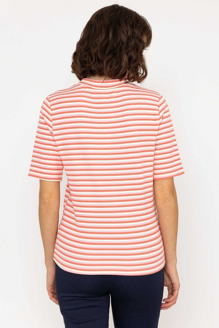 Tops & Blouses | Kelly & Grace Weekend Stripe Jersey Top In Pink