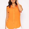 Tops & Blouses | Rowen Avenue Ruffle Viscose Top In Orange