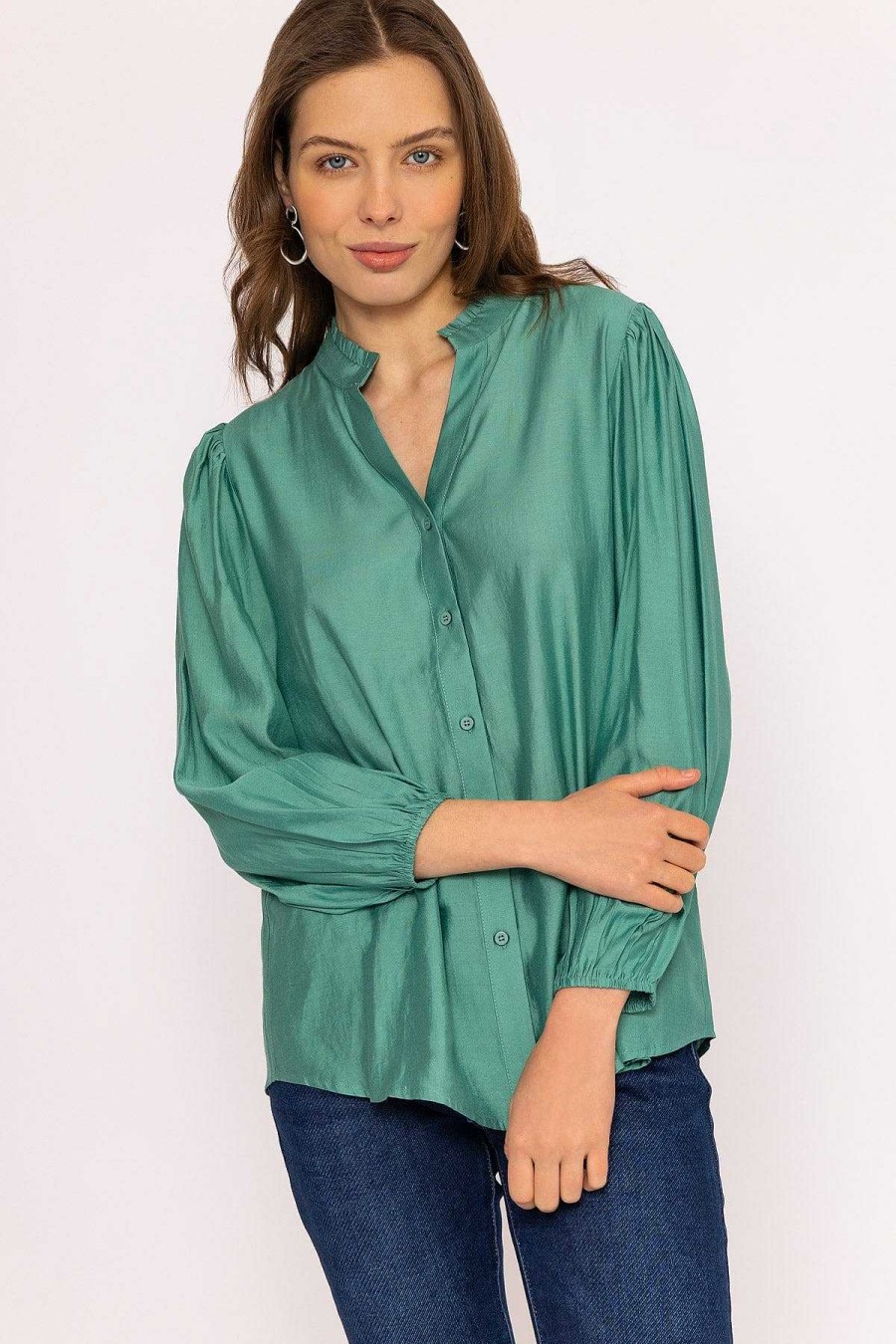 Tops & Blouses | Rowen Avenue Long Sleeve Spring Blouse In Green