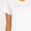 Tops & Blouses | Kelly & Grace Weekend V Neck Tee In White