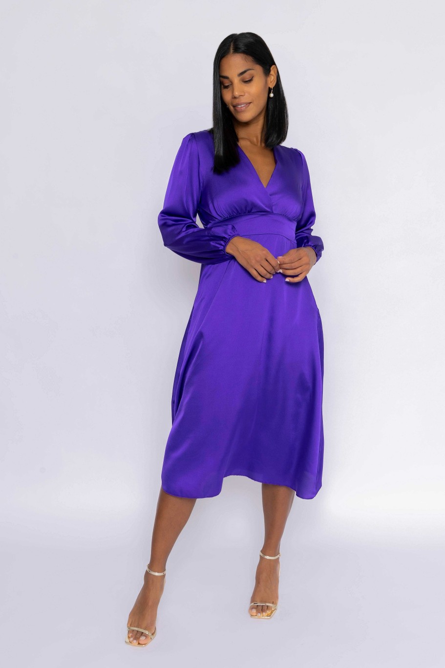 Dresses & Jumpsuits | Pala D'oro Veronica Midi Dress In Purple