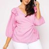 Tops & Blouses | Vero Moda Curve Curve - Elise Wrap Blouse In Pink