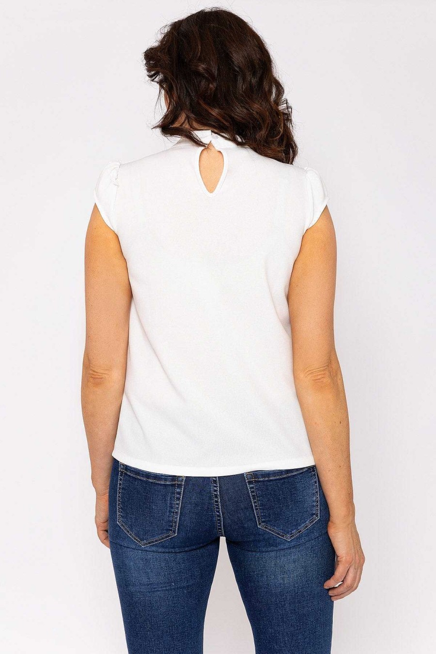 Tops & Blouses | J'aime la Vie Short Cap Sleeve Top In Ecru