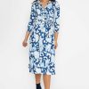 Dresses & Jumpsuits | Pala D'oro Eithne Midi Dress In Blue Print