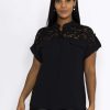 Tops & Blouses | Pala D'oro Lace Insert Shirt In Black