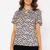 Tops & Blouses | J'aime la Vie Knot Neck Top In Beige Print