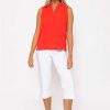 Tops & Blouses | Rowen Avenue Red Scallop Trim Sleeveless Top