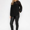 Tops & Blouses | Pala D'oro Lace Sleeve Blouse In Black