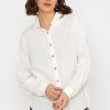 Tops & Blouses | Kelly & Grace Weekend Linen Like Shirt In Ivory