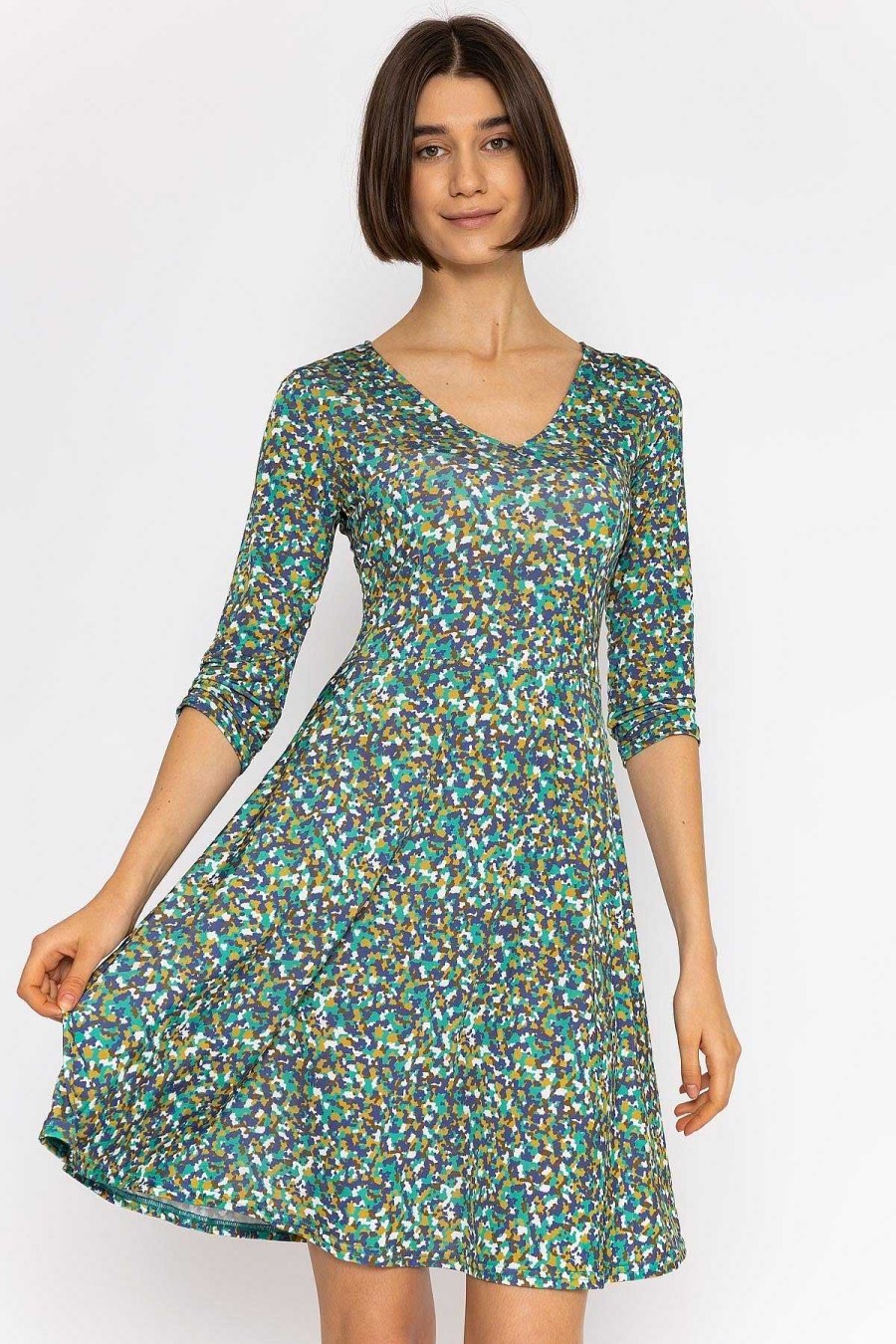 Dresses & Jumpsuits | J'aime la Vie Deirdre Dress In Teal Print