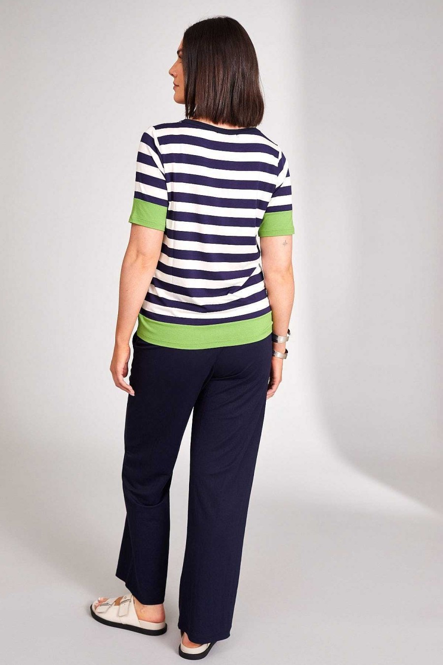 Tops & Blouses | Peruzzi Stripe T-Shirt In Navy