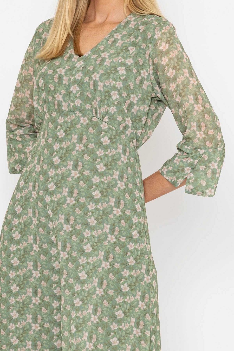 Dresses & Jumpsuits | Pala D'oro Kerry Midi Dress In Khaki Print