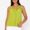 Tops & Blouses | Pala D'oro Lace Trim Cami In Green