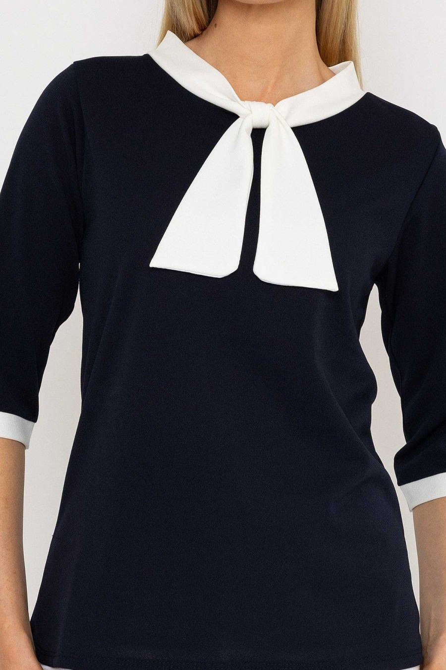 Tops & Blouses | Pala D'oro Bow Neck Scuba Top