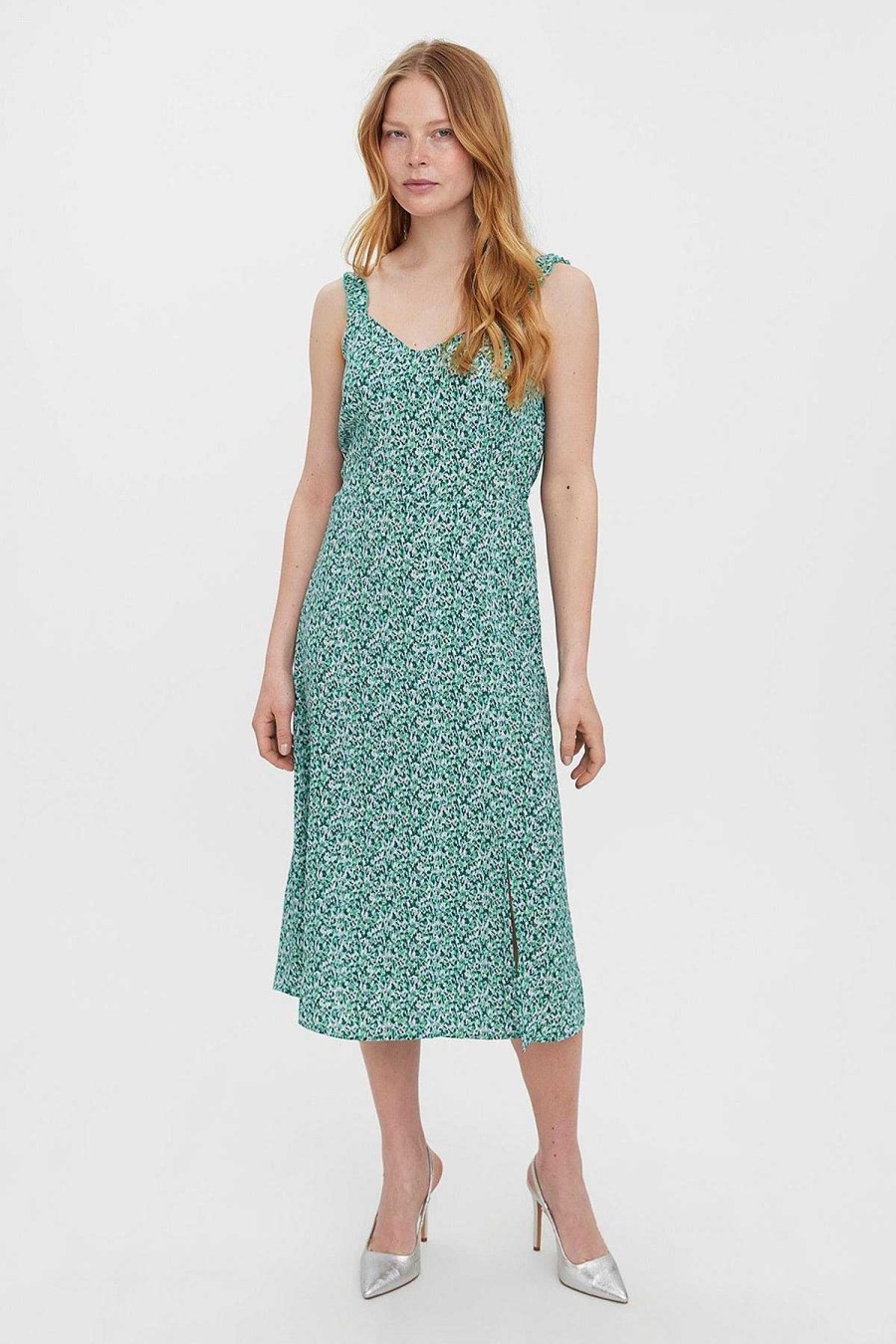 Dresses & Jumpsuits | Vero Moda Sleeveless Dress In Green Print