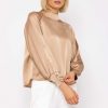 Tops & Blouses | Pala D'oro Pandora Sateen Top In Beige