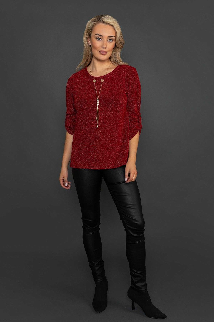 Tops & Blouses | Pala D'oro Shimmer Top In Red