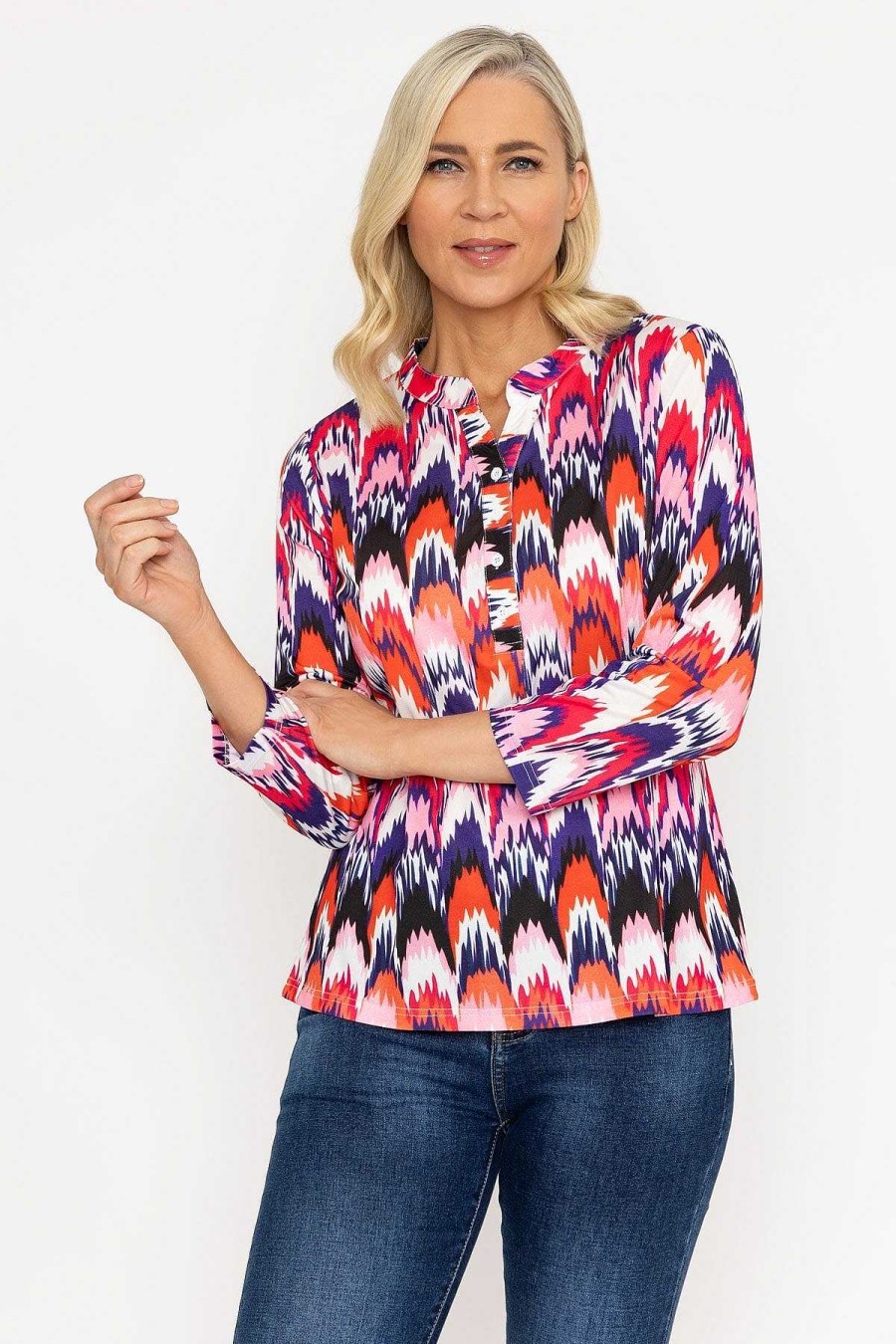 Tops & Blouses | Voulez Vous Printed Jersey Blouse In Pink