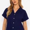 Tops & Blouses | Rowen Avenue Navy Camp Collar Shirt