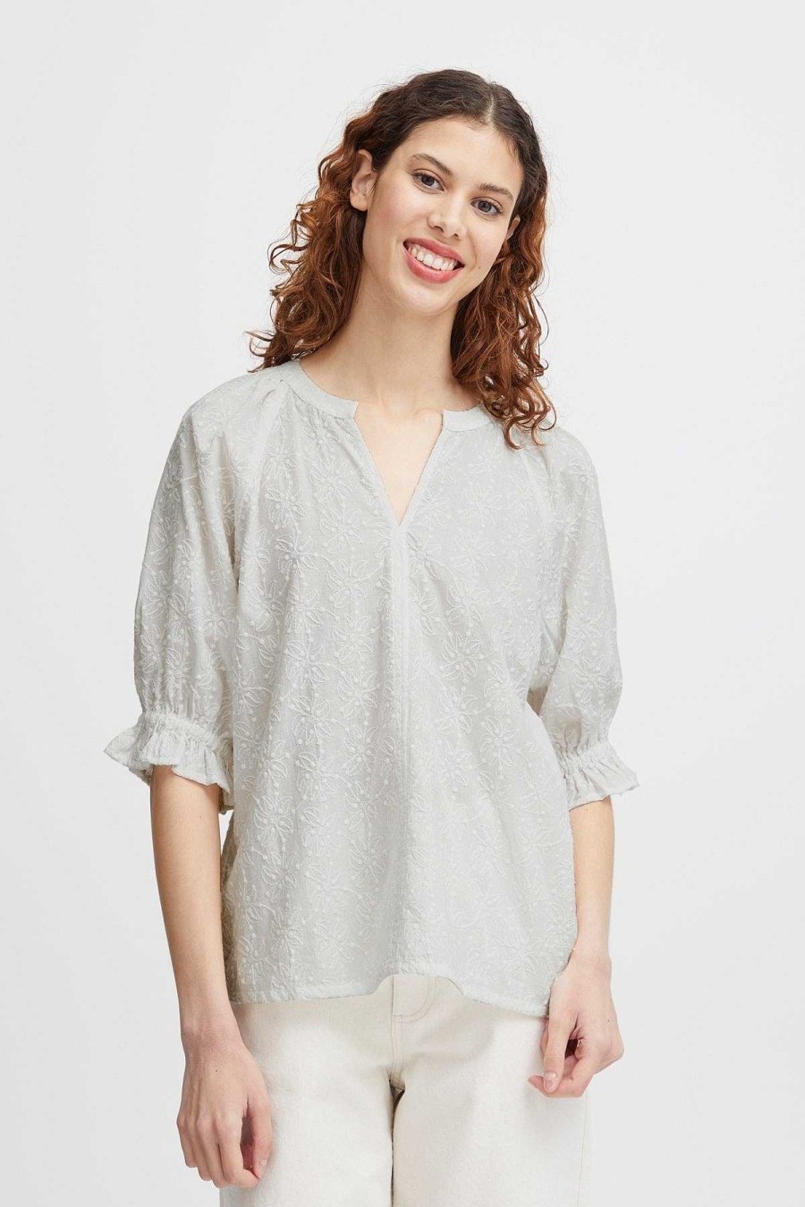 Tops & Blouses | B.Young Bygenna White Cotton Blouse