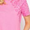 Tops & Blouses | Kelly & Grace Weekend Pink Leopard Cotton T-Shirt