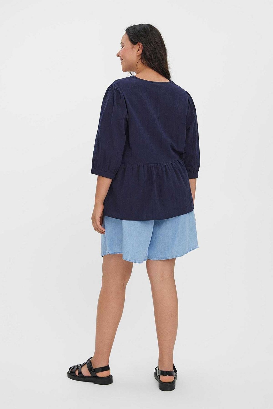 Tops & Blouses | Vero Moda Curve Curve - Mavis Blouse In Navy