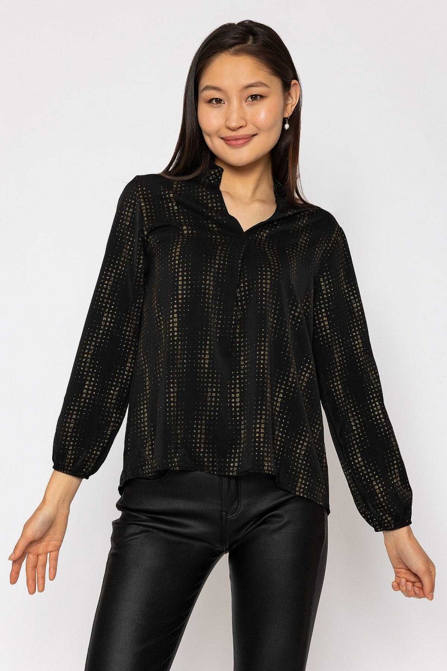 Tops & Blouses | Pala D'oro V-Neck Top In Black