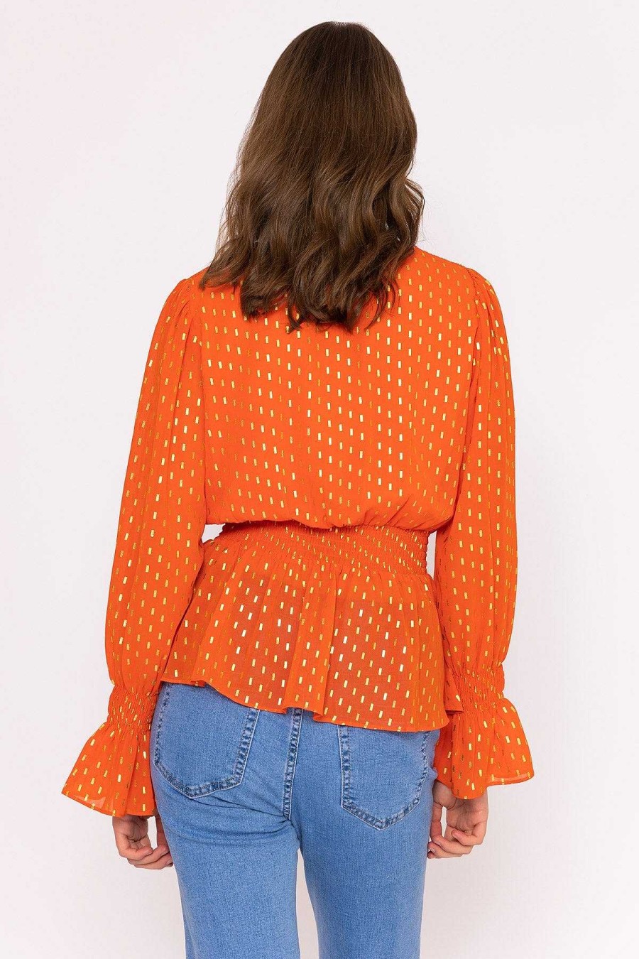 Tops & Blouses | Rowen Avenue Gold Detail Wrap Top In Coral