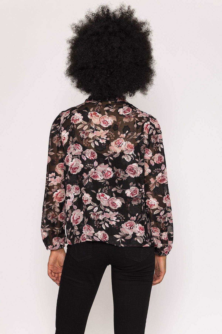 Tops & Blouses | Rowen Avenue Organza Floral Blouse In Print