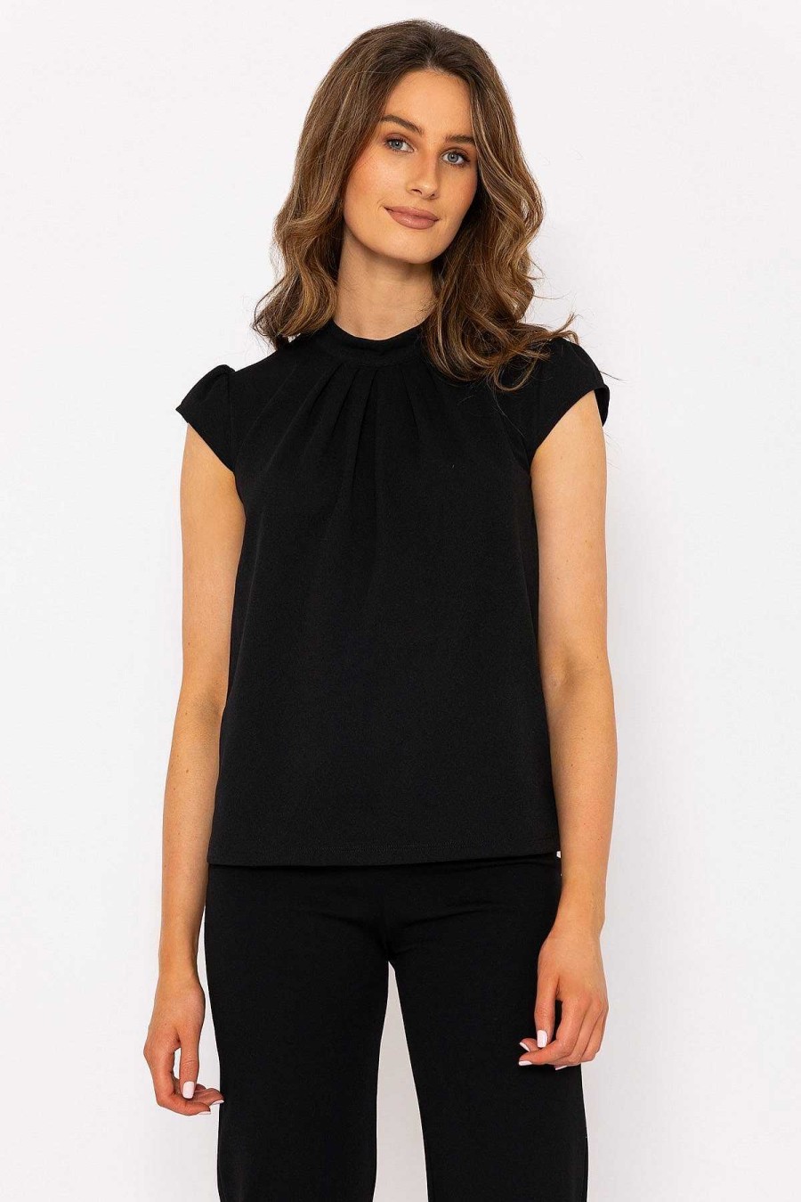 Tops & Blouses | J'aime la Vie Short Cap Sleeve Top In Black