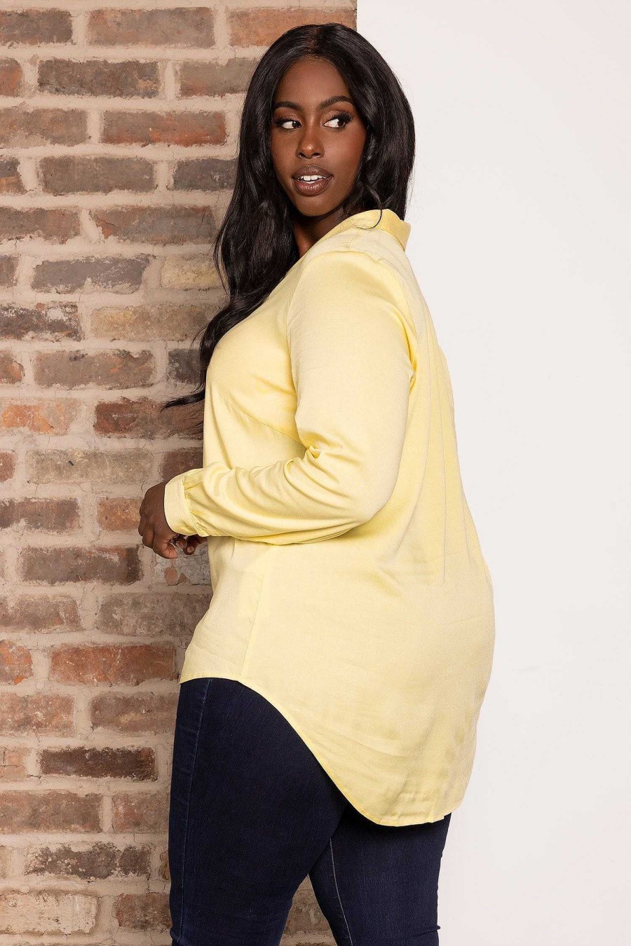 Tops & Blouses | Vero Moda Curve Curve - Josie 3/4 Sleeve Blouse In Yellow