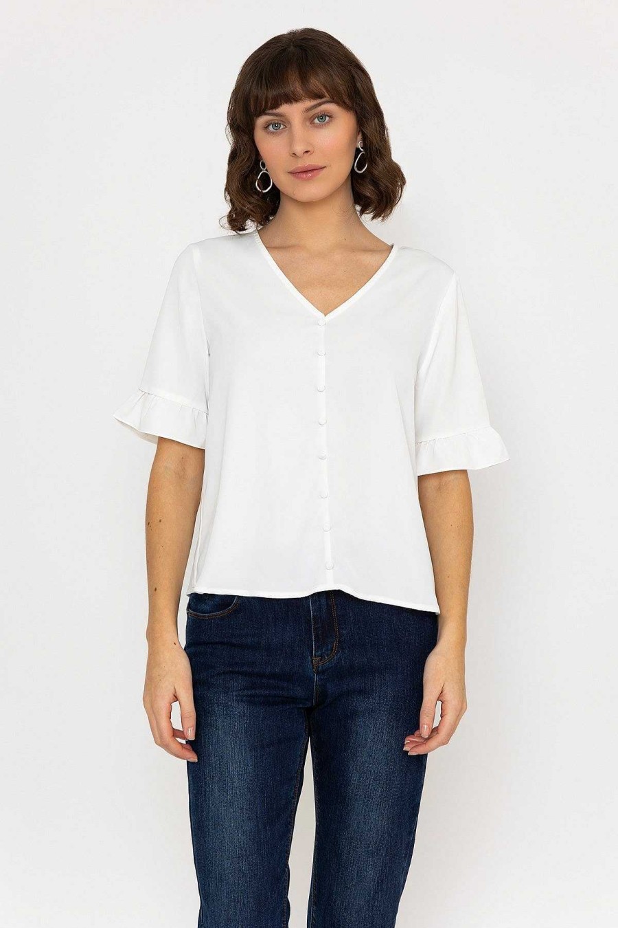 Tops & Blouses | Rowen Avenue Button Blouse In Ivory