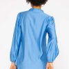 Tops & Blouses | Rowen Avenue Long Sleeve Spring Blouse In Blue