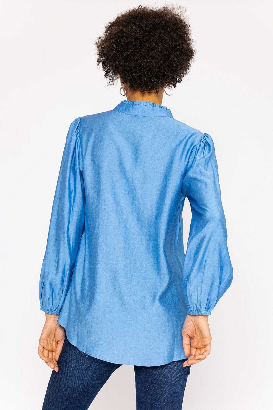 Tops & Blouses | Rowen Avenue Long Sleeve Spring Blouse In Blue