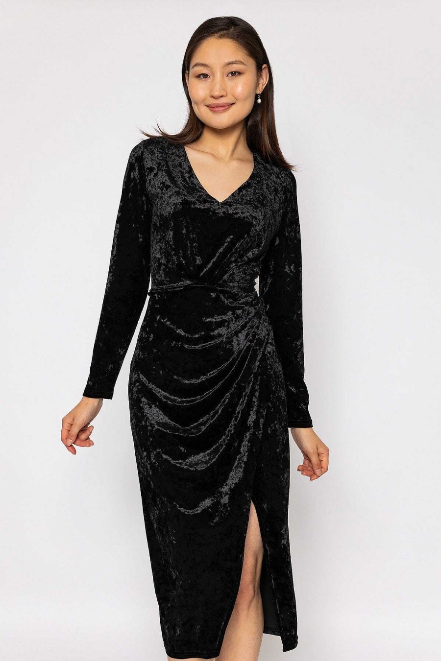 Dresses & Jumpsuits | J'aime la Vie Velour Taylor Dress In Black