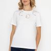 Tops & Blouses | Kelly & Grace Weekend Embroidered T-Shirt In White